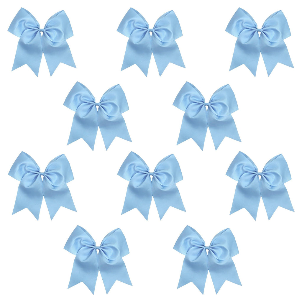 Carolina Blue Cheer Bows - 10 Pack