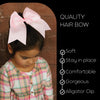 Light Pink Clip Hair Bows - 10 Pack