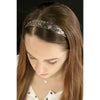 Gold and White Zebra Glitter Headband