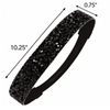 Black Glitter Headbands - 12 Pack