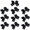 Black Classic Hair Bows - 10 Pack