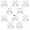 White Cheer Bows - 10 Pack
