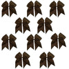 Brown Clip Hair Bows - 10 Pack