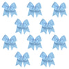 Carolina Blue Clip Hair Bows - 10 Pack