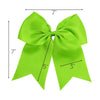 Lime Clip Hair Bows - 10 Pack