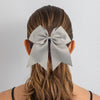 Gray Clip Hair Bow