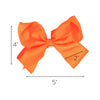 Neon Orange Classic Hair Bows - 10 Pack