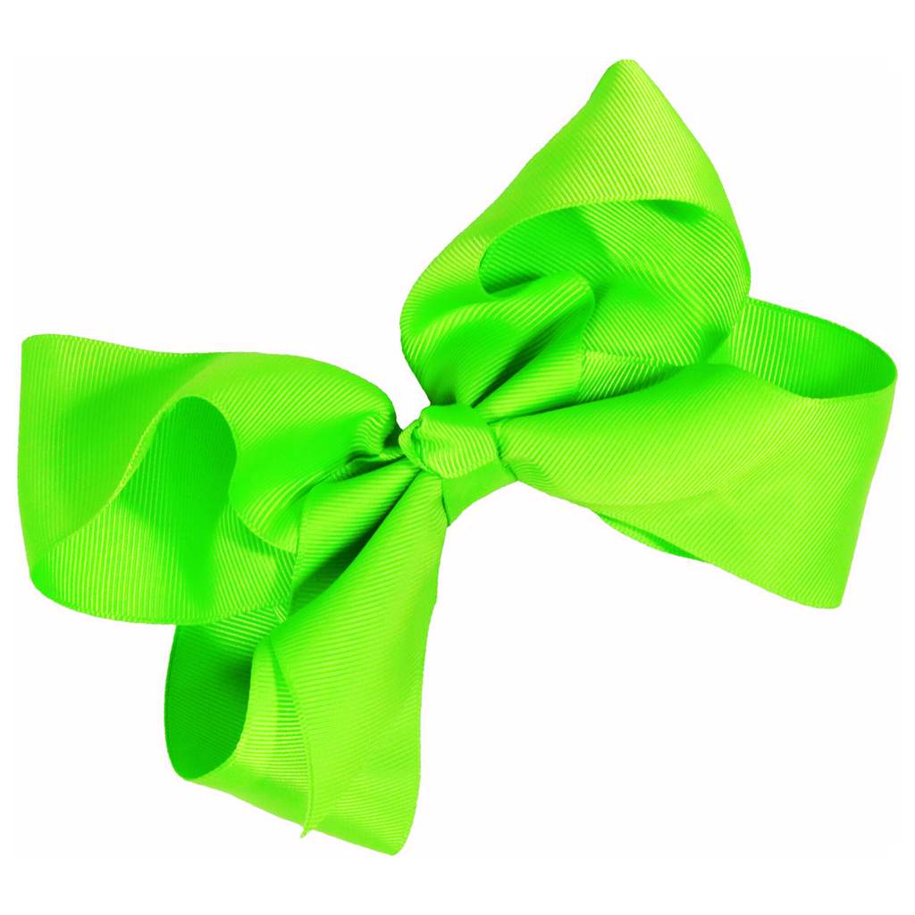 Neon Green Classic Hair Bow