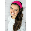 Hot Pink Cotton Headbands - 12 Pack