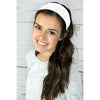 Cotton Headbands 12 Soft Stretch Headband Sweat Absorbent Elastic Head Band White