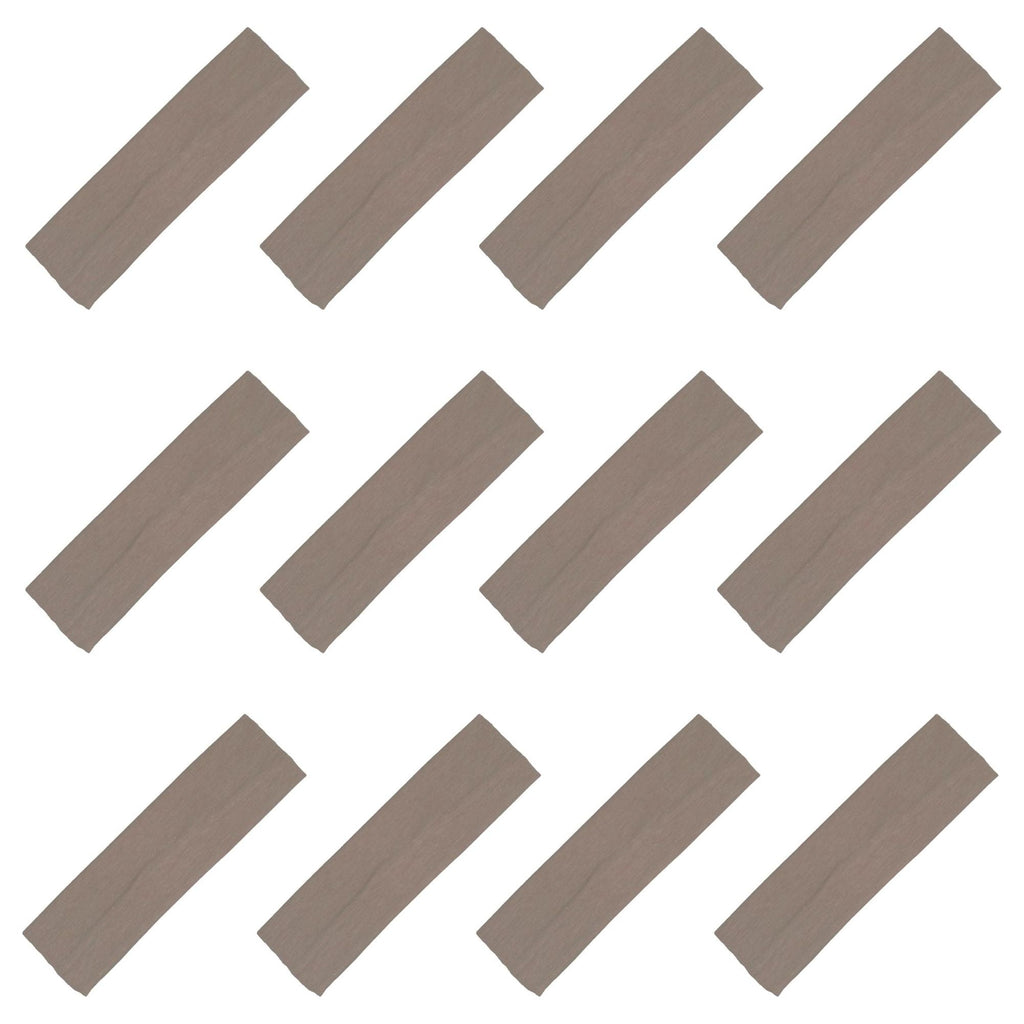 Tan Cotton Headbands - 12 Pack