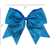 Teal Glitter Cheer Bow