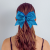 Teal Glitter Cheer Bow