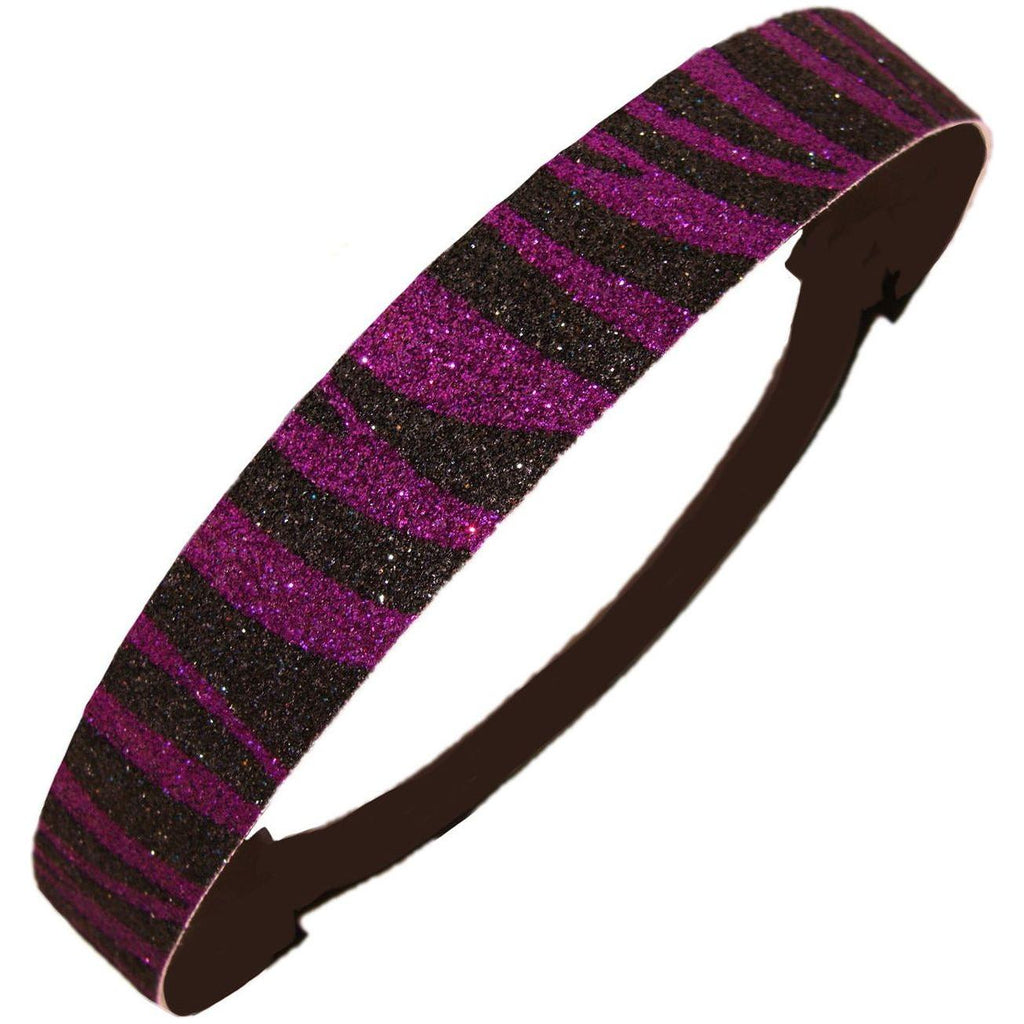 Purple Zebra Glitter Headband