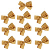 Gold Classic Hair Bows - 10 Pack