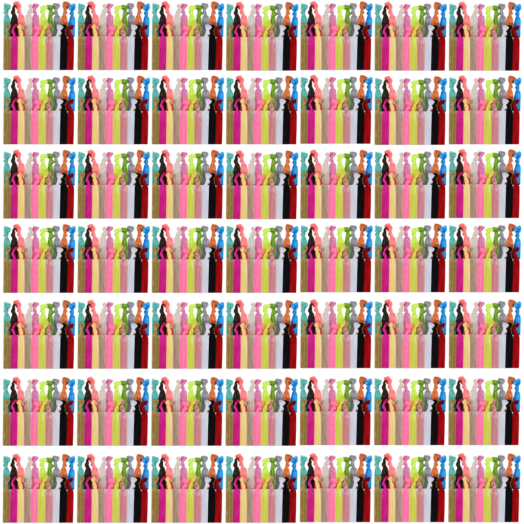 Solid Ribbon Hair Ties - 1000 Pack