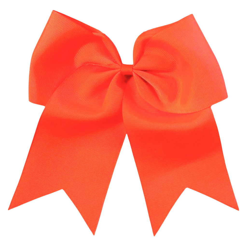 Neon Orange Clip Hair Bow