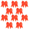 Neon Orange Clip Hair Bows - 10 Pack