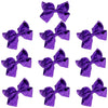 Purple Classic Hair Bows - 10 Pack