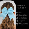 Light Blue Clip Hair Bows - 10 Pack