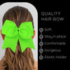Neon Green Cheer Bows - 10 Pack