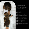 White Classic Hair Bow