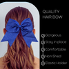 Blue Glitter Cheer Bow