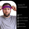 Royal Purple Head Sweatbands - 12 Pack