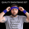 Blue Sweatband Set