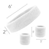 White Sweatband Set