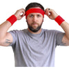 Red Sweatband Set