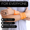 Orange Wrist Sweatbands - 6 Pack