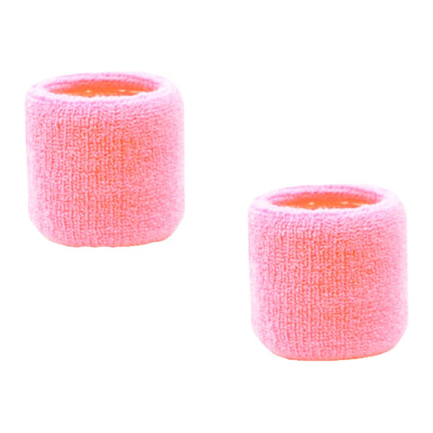 Sweatband for Wrist Terry Cotton Wristbands 2 Pack Light Pink