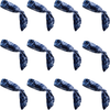 Tie-Dye Blue Tie Headbands - 12 Pack