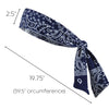 Navy Bandana Tie Headbands - 12 Pack