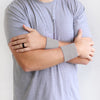 Gray Wrist Sweatbands - 6 Pack