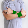 Green Wrist Sweatbands - 6 Pack