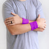 Purple Wrist Sweatbands - 2 Pack