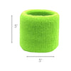 Neon Green Wrist Sweatbands - 2 Pack