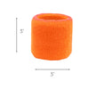 Orange Wrist Sweatbands - 6 Pack