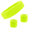 Neon Yellow Sweatband Set