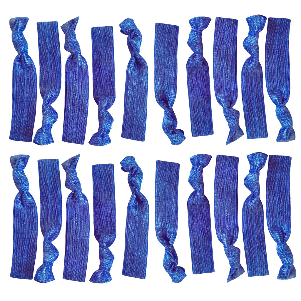 Blue Ribbon Hair Ties - 20 Pack