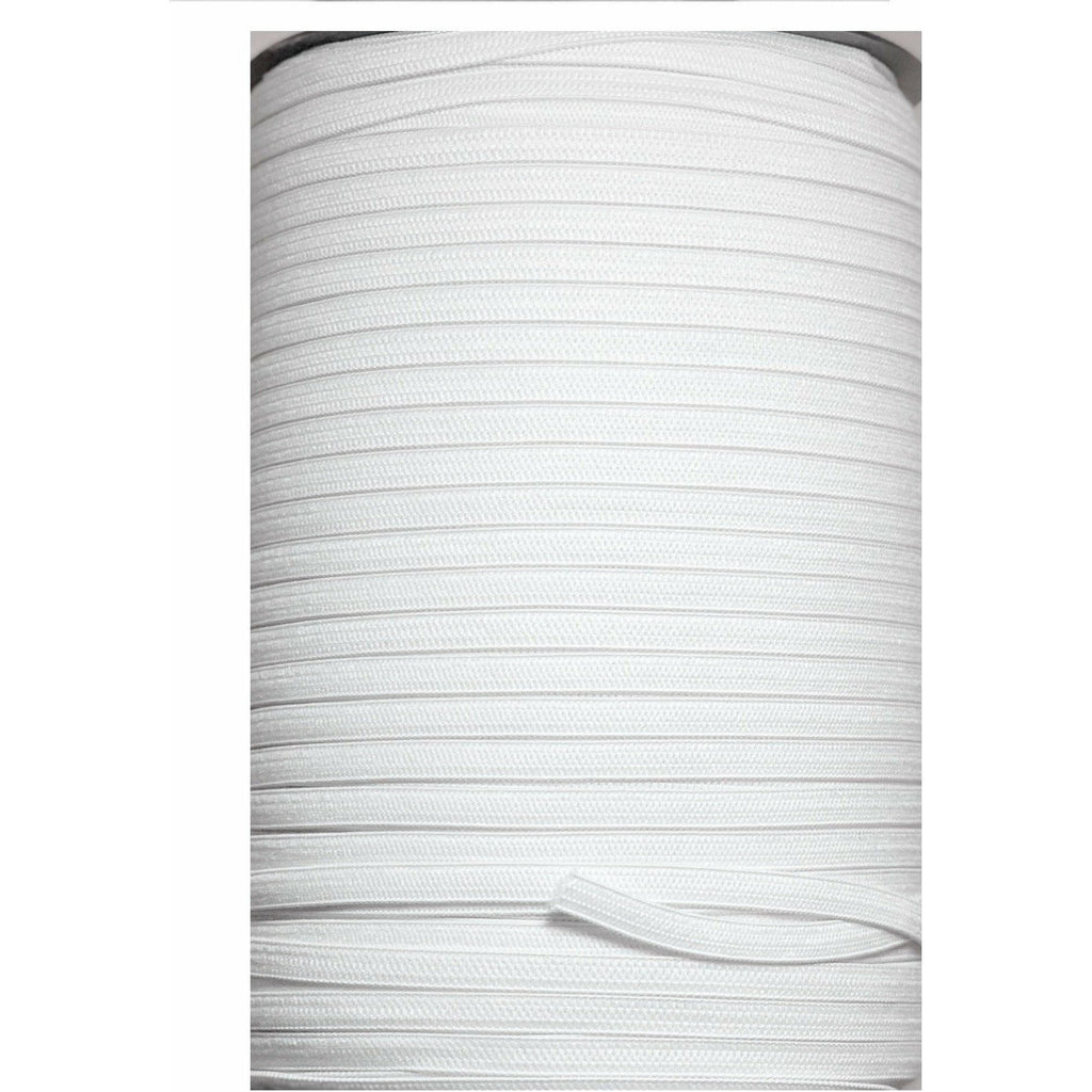 White Flat Elastic - 144 Yards