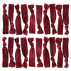 Maroon Ribbon Hair Ties - 20 Pack