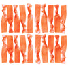 Neon Orange Ribbon Hair Ties - 20 Pack