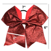 Red Stitched Sparkle Cheer Bow