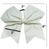 White Stitched Sparkle Cheer Bow