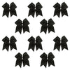 Black Clip Hair Bows - 10 Pack