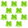 Lime Cheer Bows - 10 Pack