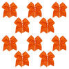 Orange Clip Hair Bows - 10 Pack